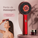 Escova Capilar Elétrica com Luz Vermelha e Aplicador de Óleo