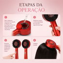 Escova Capilar Elétrica com Luz Vermelha e Aplicador de Óleo
