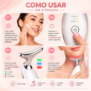 Massageador Golfinho LED Anti-Idade para Pescoço e Rosto | Rejuvenescimento em Casa