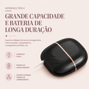 Mini Escova Alisadora Elétrica Portátil Lunara™ Sem Fio | Controle de Frizz